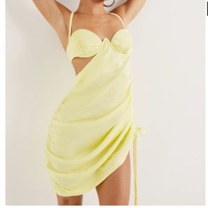 For Love & Lemons Rana Mini Yellow Dress